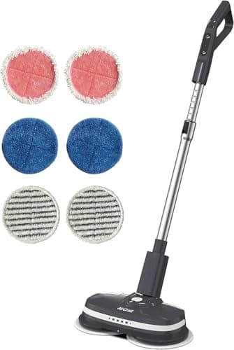 Image of AirCraft Home PowerGlide, Cordless Rechargeable Hard Floor Cleaner, Polisher & Scrubbing Bundle with 6 Pads (2 Cleaning, 2 Polishing & 2 Scrubbing Pads) Perfect for Wood, Tile, Marble, Vinyl