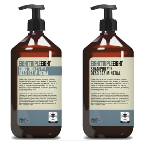 Image of Eight Triple Eight - Dead Sea Minerals 1x Shampoo and 1x Conditioner - 1000ml