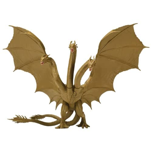 Image of MonsterVerse Godzilla King of the Monsters 6 Inch Titan King Ghidorah Articulated Action Figure with Battle Damage Reveal Feature, Suitable for Ages 4 Years+