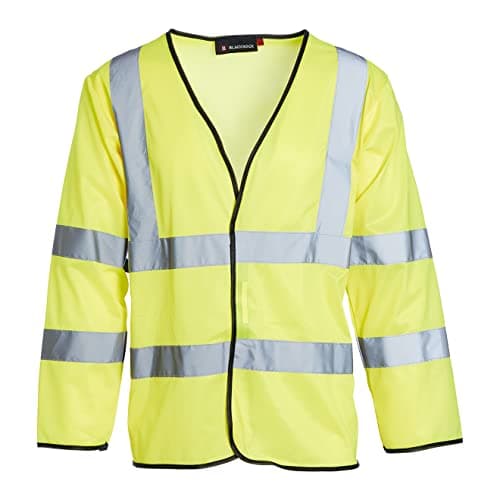 Image of Blackrock Hi Vis Long Sleeve Vests Yellow, Reflective High Vis Jackets, Hi Viz, Work Utility & Safety Clothing, Neon Clothes, Running, Jacket, Hivisible, Security, PPE, Fluorescent - Size 4XL