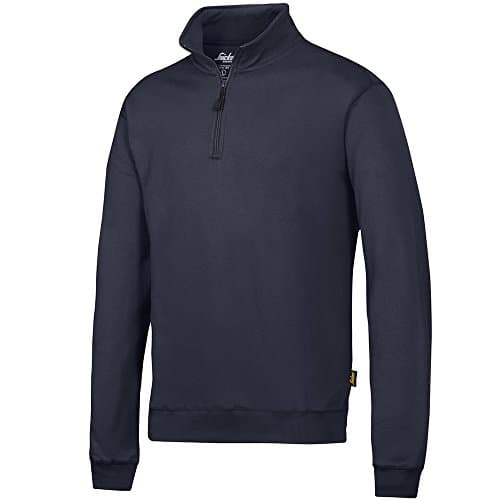 Image of Snickers 28189500006 Size Large Sweatshirt with 1/2 Zip - Navy Blue