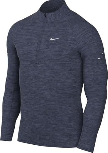 Image of Nike Stride Men's Dri-Fit Midlayer Half Zip Running Top, Thunder Blue/Htr/Reflective Silv, HV2180-437, M