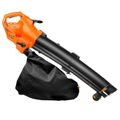Image of Handy Electric Leaf Blower, 3 In 1 Garden Vacuum Mulcher 3000W and 167mph Wind Speed, with Large 35 Litre Collection Bag, 10m Cable, Leaves Collector for Clear Gardens, Patios