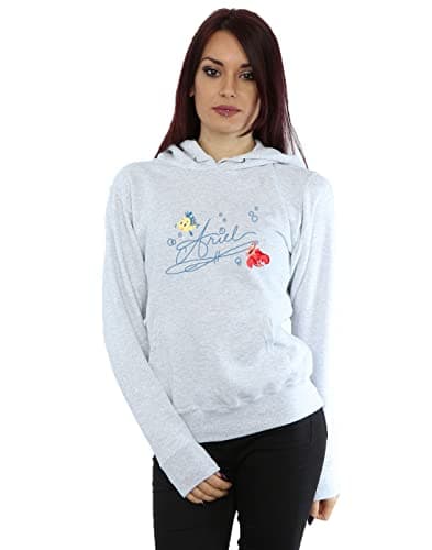 Image of Disney Women's The Little Mermaid Ariel Hoodie Sport Grey Large