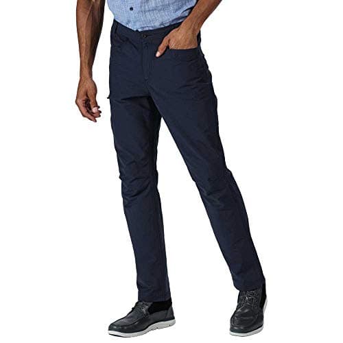 Image of Regatta Delgado Trousers with Multiple Pockets – Men's Long Trousers, Navy, 34