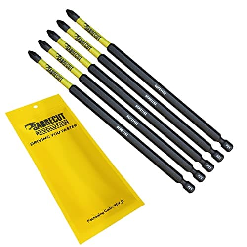 Image of 5 x SabreCut SCPZ1152_5 152mm PZ1 Magnetic Impact Screwdriver Driver Bits Set Pozi Pozidriv Heavy Duty