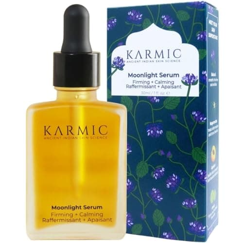 Image of Karmic Skin Anti Ageing Face Serum: Bakuchiol + Vitamin C | Wrinkles, Dark Spots, Hyperpigmentation Night Treatment | Best Natural Retinol | Hydrating Collagen Boosting Facial Oil | Dark Spot Remover