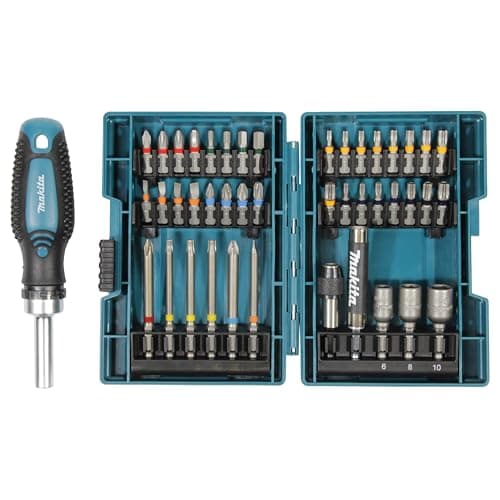Image of Makita E-25096 Bit Set with Ratchet Handle 44 Pieces
