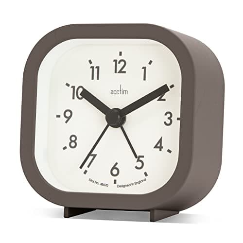 Image of Acctim Robyn Mini Bedside Alarm Clock Grey