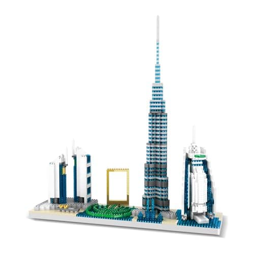 Image of Dubai Skyline Building Blocks Set, 1940 PCS Micro Dubai Skyline Bricks Toy, Mini Architecture Building Kits for Adults, Gifts for Landmark House Enthusiasts