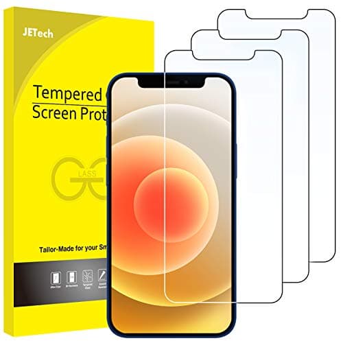 Image of JETech Screen Protector for iPhone 12/12 Pro 6.1-Inch, Tempered Glass Film, 3-Pack