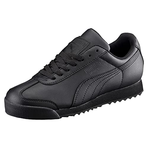 Image of PUMA Men's Roma Sneaker, Basic Black-Black, 10 UK