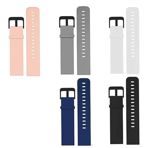 Image of Blueshaweu Compatible for RADLEY Series Smart Watch 20mm Quick Release Watch Soft Silicone Sport Band Compatible with RADLEY Series 32 / Series 20 / Series 19/46 / Series 10 Watch (5Pack, 20mm)