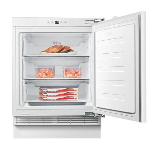 Image of Teknix BITHUZ4 Integrated Undercounter Freezer - Built In with 101 Litre Capacity - Reversible Door - Digital Controls - White