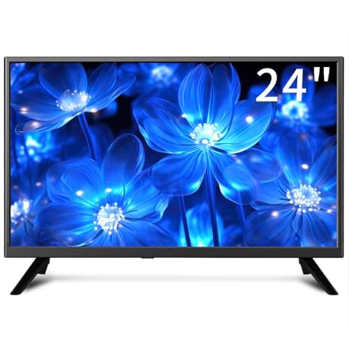 Image of ZOSHING 24 Inch Small TV, DVB-T/T2/ FreeView HD Digital Audio, full view Reduction Color Engine LED Backlighting,AC/DC-12V in/HDMI/VGA/USB Media Player for Camper,Bedroom