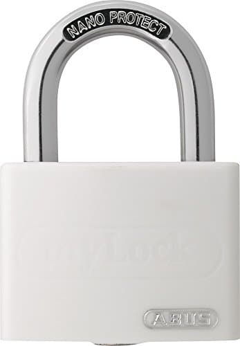 Image of ABUS Padlock T65AL/40 myLOCK - Individually writable - Locker Lock - Solid Aluminium Lock Body - ABUS Security Level 5 - White
