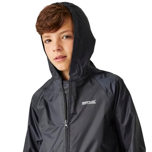 Image of Regatta Kids' Stormbreak Waterproof Jacket Wind Resistant Hooded Outdoor Coat