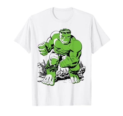 Image of Marvel The Incredible Hulk Retro Comic Art T-Shirt