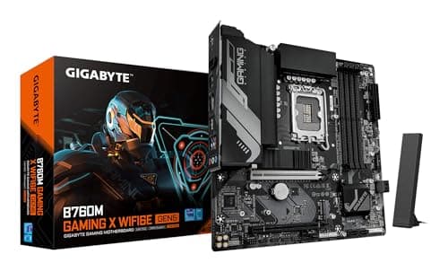 Image of GIGABYTE B760M GAMING X WIFI6E GEN5 Motherboard - Supports 14th Gen. Intel Core CPUs, 8+1+1 phases VRM, up to 5600MHz DDR5, 2xPCIe 4.0 M.2, Wi-Fi 6E, 2.5 GbE LAN, USB 3.2 Gen 1