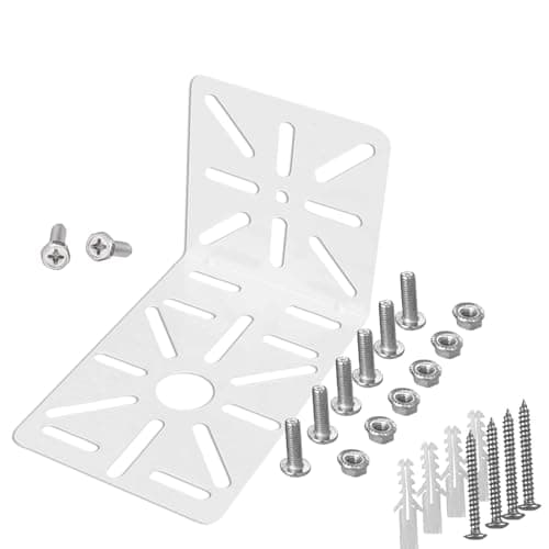 Image of WiTi L-Shape Wall and Ceiling Mount Bracket for CCTV Camera IP Cameras, PTZ Dome Camera Holder Solid Metal Universal Holes Pattern, Suitable for Security Surveillance System Indoor and Outdoor
