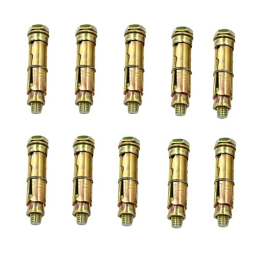 Image of 10 Pcs M8 x 60mm Heavy Duty Anchor Bolts – Expansion Screws & Hex Sleeves for Concrete, Brick & Masonry Walls, Durable Carbon Steel Wall Fixings for Secure Installation (M8*60(10pcs))