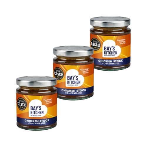 Image of Bay's Kitchen Rich Concentrated Chicken Stock 3 Pack - Stir In Cooking Stock for sauces and home recipes, Gluten-Free, Dairy-Free and Low Fodmap