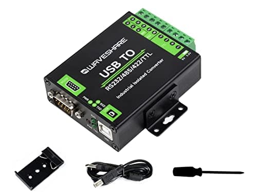 Image of Waveshare USB to RS232/485/422/TTL Interface Converter Industrial Grade Isolated USB Converter with Original FT232RNL Chip,300bps ~ 3Mbps Baud Rate,Stable Transmission,Multiple Devices Applicable
