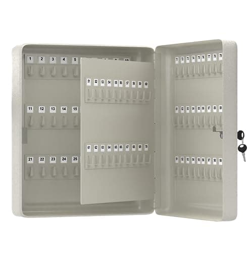 Image of Landlord Direct Supplies LDS® Large Key Cabinet Wall Mounted (100 Keys) Key Box Includes 100 Indexing Numbers & Mounting Harware - Ideal Key Cupboard for Home, Office, Garage & Warehouse