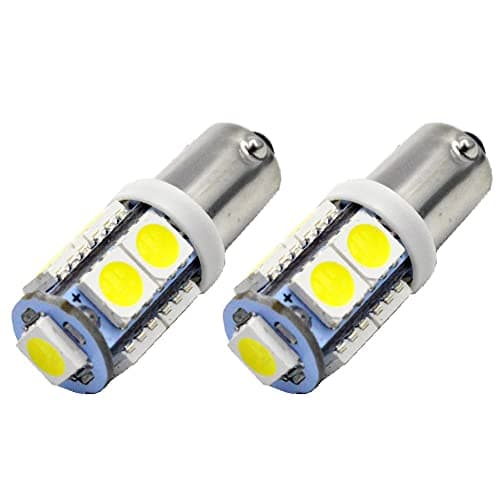 Image of Ruiandsion 2pcs 6V BA9S LED Bulb BA9 BA9S 53 57 1895 64111 Super Bright White 5050 9SMD Chipset LED Interior Light Side Door Courtesy Lights Map Light Bulb