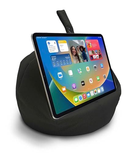 Image of NEWMANS - Beanbag for Tablet/iPad/Laptops - Holds securely at any angle on any surface - Handy side pockets (Black)
