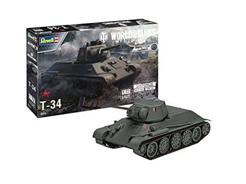 Image of Revell 03510 T-34 World of Tanks 1:72 Scale Plastic model kit, Coloured