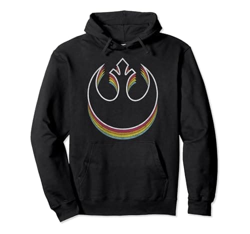Image of Star Wars Rebel Rainbow Logo Pullover Hoodie