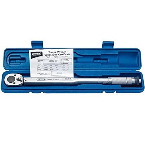 Image of Draper 1/2" Square Drive Ratchet Torque Wrench | Micrometre Reversible Hand Tool | 30Nm-210Nm Mechanics Car Tools | Professional Blow Mould Storage Case | 30357