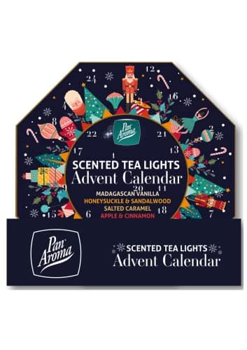 Image of Aroma Scented Tea Light Candle Advent Calendar 2023 | Christmas Scented Candles Gift Set | Countdown To Christmas With 24 Scented Tea Lights | Perfect Gifts for Women