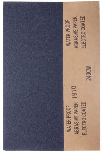 Image of YoiYee 240 Grit Wet & Dry Sandpaper Sheets, 23 x 9.5cm, Very Fine Abrasive Sand Paper Roll for Wood, Metal, Plastic, Glass, Stone and Wall Sanding, 10 Pack