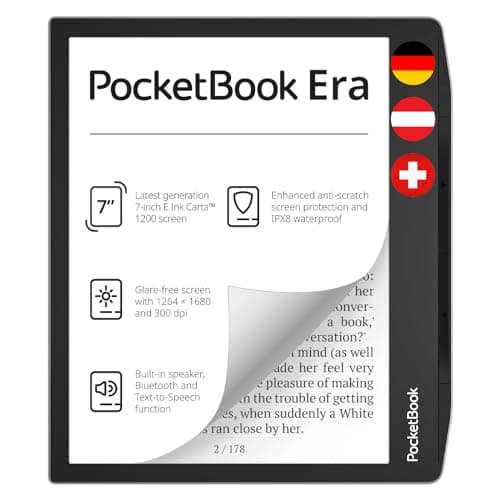 Image of Pocketbook Era Silver E-Book Reader 7 Inch Touch Display 16GB Bluetooth