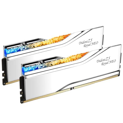 Image of G.SKILL Trident Z5 Royal Neo Series (AMD Expo) DDR5 RAM 32GB (2x16GB) 6000MT/s CL28-36-36-96 1.40V Desktop Computer Memory UDIMM - Silver (F5-6000J2836G16GX2-TR5NS)