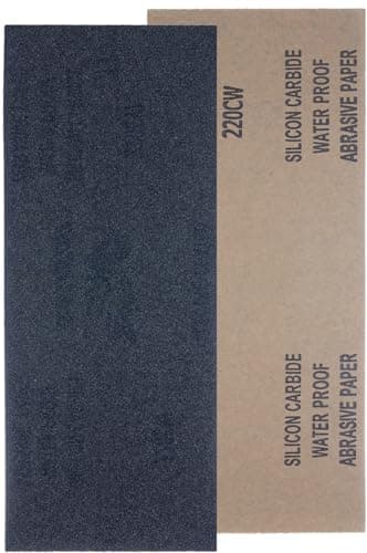 Image of YoiYee 220 Grit Wet & Dry Sandpaper Sheets, 23 x 9.5cm, Very Fine Abrasive Sand Paper Roll for Wood, Metal, Plastic, Glass, Stone and Wall Sanding, 10 Pack
