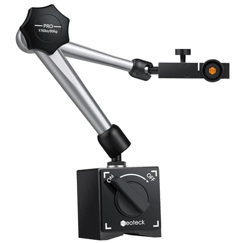 Image of Neoteck Magnetic Base Stand for Digital Dial Indicator Gauge 176lbs (80kg) Max Pull Widely Used in All Kinds of Machine Tools and Measurement Accuracy of Scientific Research, White