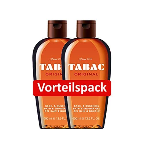 Image of Tabac Original Bath & Shower Gel Duo Set for Men - 2 × 400 ml | Revitalising Body Wash with Classic Spicy, Woody & Musky Fragrance | Cleansing and Nourishing Shower Gel for Smooth, Fresh Skin