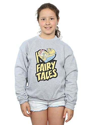 Image of Disney Princess Girls Classic Belle Sweatshirt 5-6 Years Sport Grey