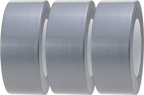 Image of Generic Pack of 3 Silver Duct Versatile Adhesive Tape 48mm x 25m,Ultra-Strong for Indoor/Outdoor,Ideal for Any DIY, Repair, or Creative Projects Use,Heavy Duty Tape