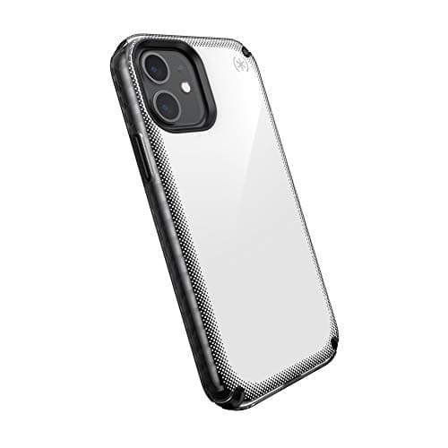 Image of Speck Products Presidio2 Armor Cloud iPhone 12, iPhone 12 Pro Case, Clear/Black/White Hot/Black/Black