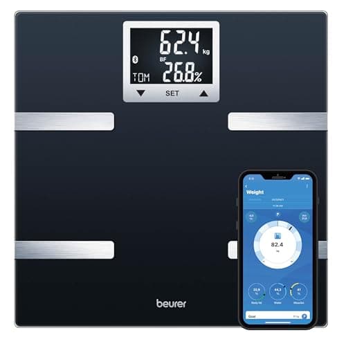 Image of Beurer BF720 Body Analsis Scale with Bluetooth(R) | Connection to free smartphone app | Determination of body weight, body fat, muscle percentage and calorie requirement AMR/BMR