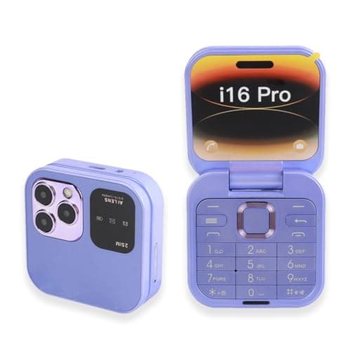 Image of Yunir Flip Phone for Seniors, 2G Unlocked with Big Buttons & LED Flashlight, Dual SIM, 1.77 Inch Screen (Purple)