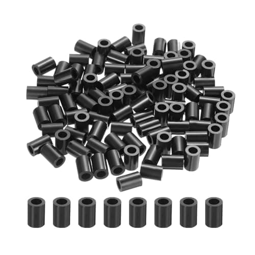 Image of TA-VIGOR 100 Pcs Nylon Spacers Washers, 4mm ID, 7mm OD, 10mm Height Plastic Round Spacer Washers Without Threaded for M4 Screws/Bolts/Electrical Outlet/Switch Receptacle