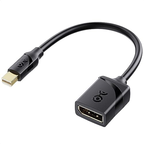 Image of Cable Matters Mini DisplayPort to DisplayPort Adapter (Mini DP to DP) in Black - 8K Resolution Ready - Thunderbolt and Thunderbolt 2 Port Compatible