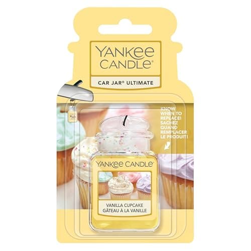 Image of Yankee Candle Car Jar Ultimate Scented Air Freshener | Vanilla Cupcake | 2 count