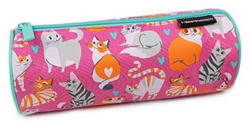 Image of Fashion Stationery Pencil Case for Girls Gifts for Kids Children's Cute Stationery Case Unicorns Cats Dogs Toddler Pencil Cases Stocking Fillers (Pink)