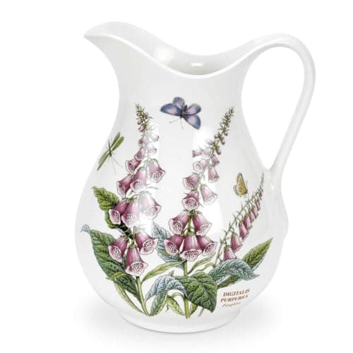 Image of Portmeirion x Botanic Garden Jug - 3 Pint, Made in England Earthenware, Suitable for Serving Juice, Tea, or Water, Floral Motif, Dishwasher & Microwave Safe
